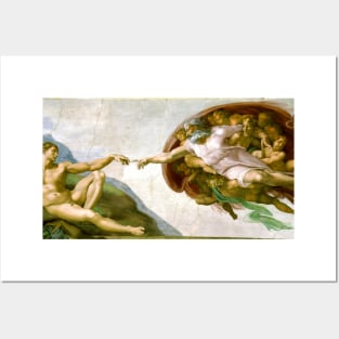 The Creation of Adam Painting by Michelangelo Sistine Chapel Posters and Art